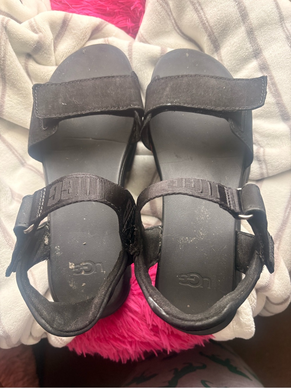 UGG Black Women's Hook-and-Loop Sport Sandals